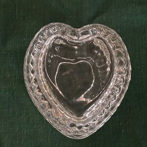 Vintage Heart-Shaped Glass Dish by Homco